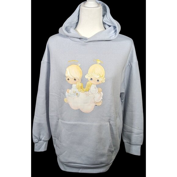 Precious Moments Angel Light Blue Super Soft Oversized Hoodie Size Small - Picture 2 of 10